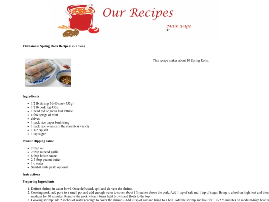 Vietnamese Spring Rolls screenshot