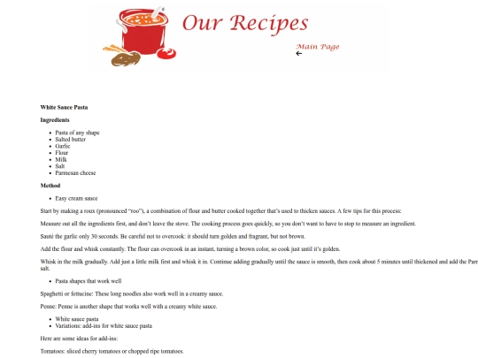 White Sauce Pasta screenshot