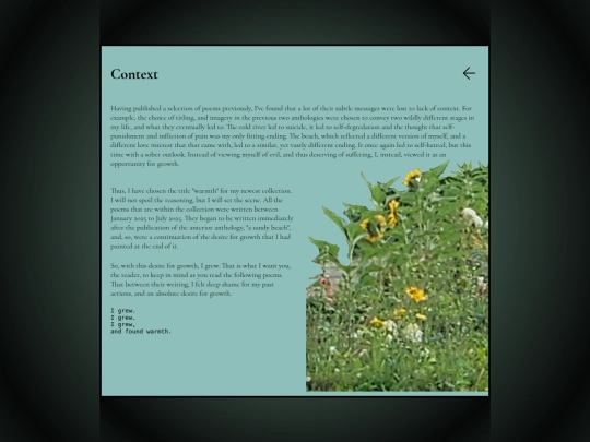 journals/warmth/context screenshot