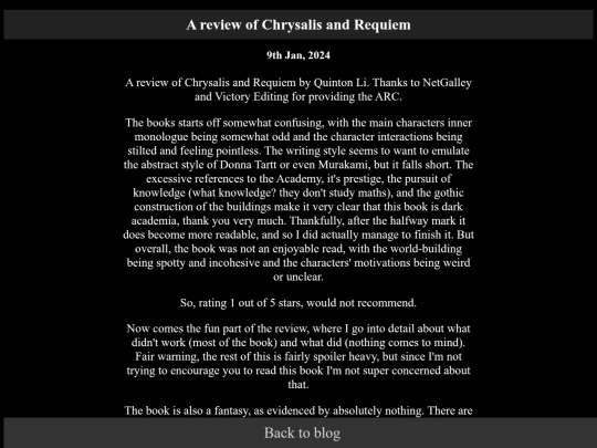 blogposts/chrysalis screenshot