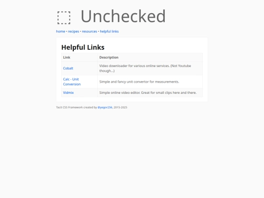 links screenshot