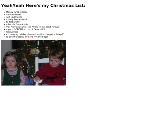 christmaslist screenshot