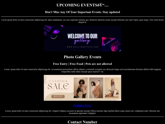 Event/Home work screenshot