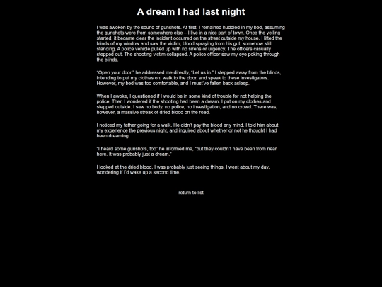 OtherWritings/Dream screenshot