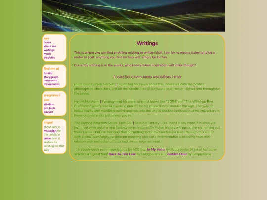 writing screenshot