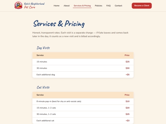 Kate/services screenshot