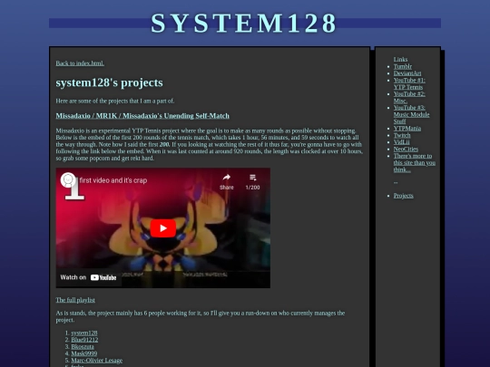 projects screenshot