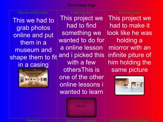 html on photoshop screenshot