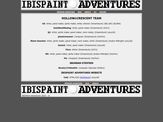 credits screenshot