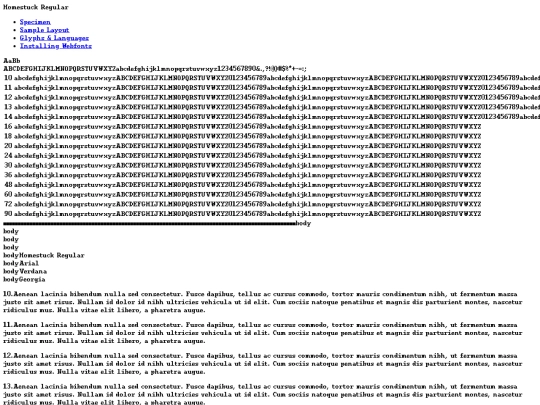 fonts/homestuck_regular_epilogues_font-demo screenshot