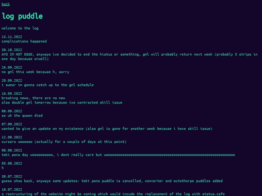 log screenshot
