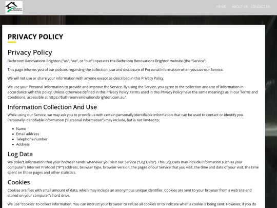 privacy-policy screenshot