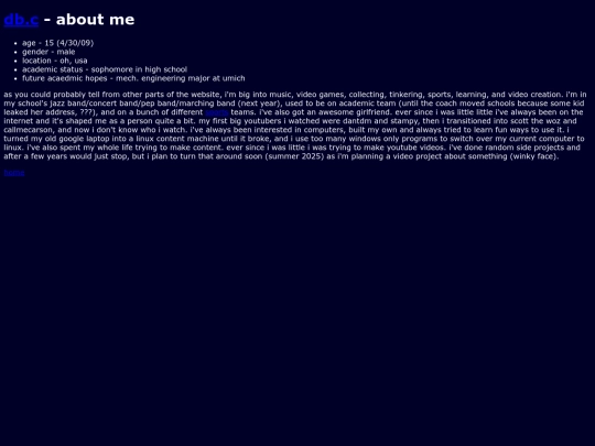 aboutme screenshot