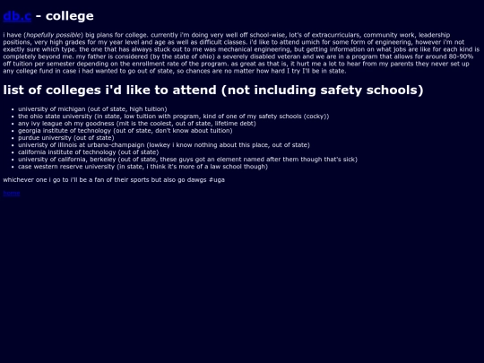 college screenshot