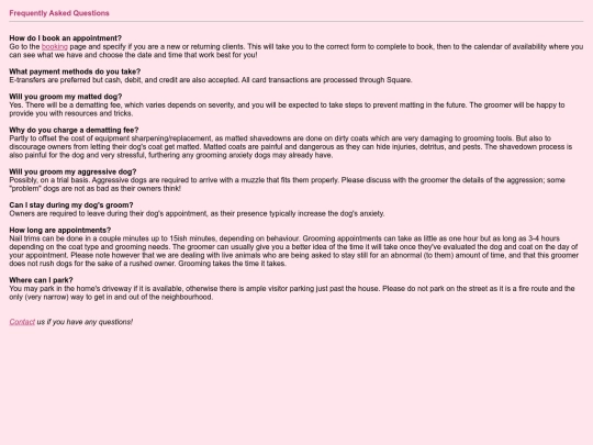 faq screenshot
