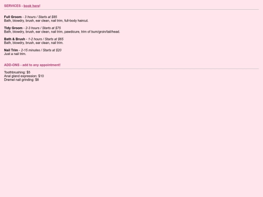 services screenshot