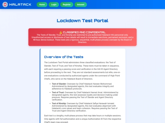 lockdown-test screenshot