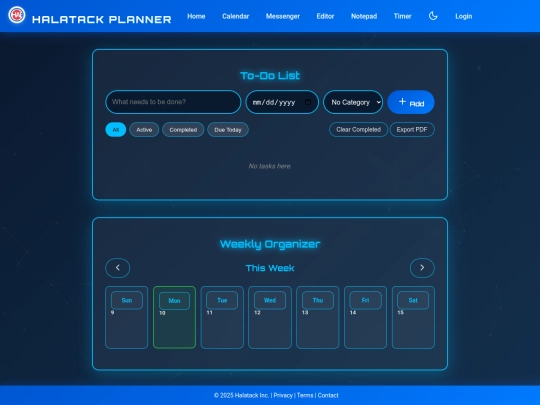 planner screenshot
