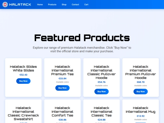 products screenshot