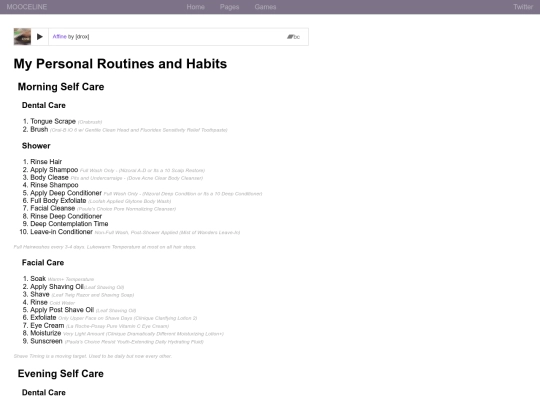 pages/routines screenshot