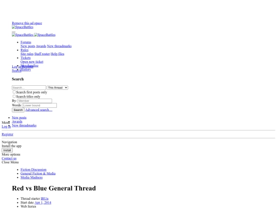 Red vs Blue General Thread Web Series _ Page 188 _ SpaceBattles screenshot