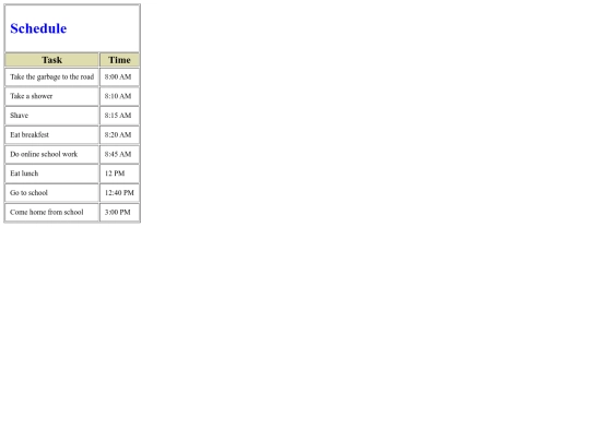 assignments/3.14 Stylish Schedule Assignment/stylish-schedule screenshot