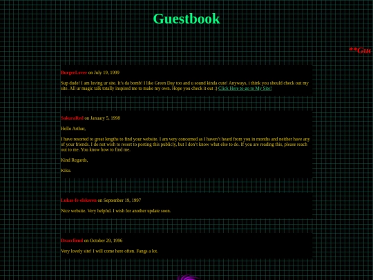 guestbook screenshot
