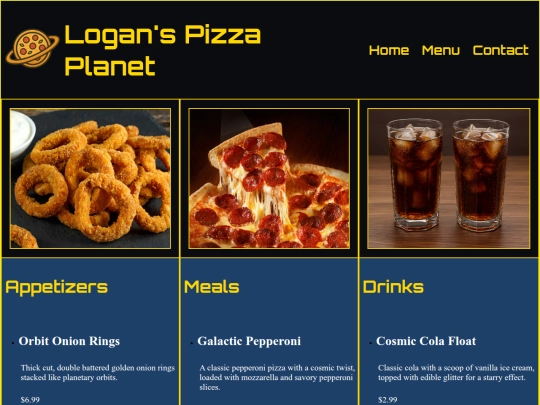 Menu screenshot