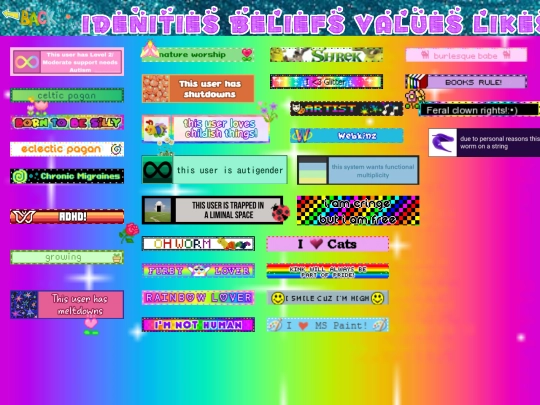 identities screenshot