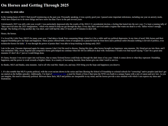 onHorses2025 screenshot
