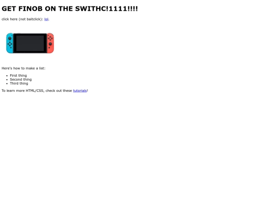 finobeontheswitch screenshot