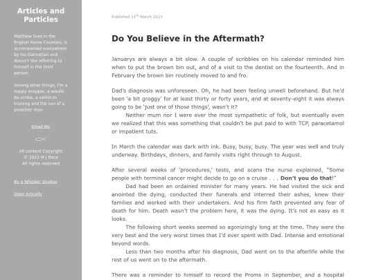 blog/aftermath screenshot