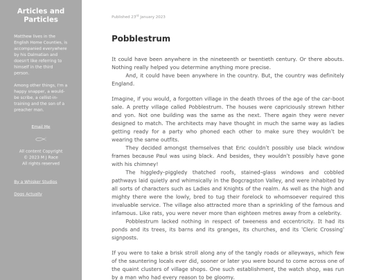 blog/pobblestrum screenshot