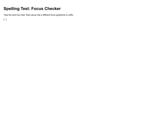 spelling-test screenshot