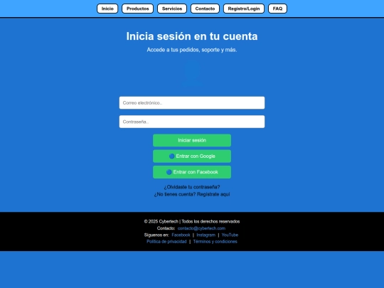 login screenshot