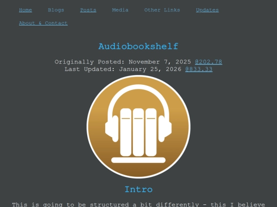 Blogs/Books/Audiobookshelf screenshot