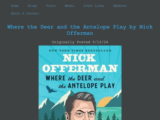 Blogs/Books/Where the Deer and the Antelope Play screenshot