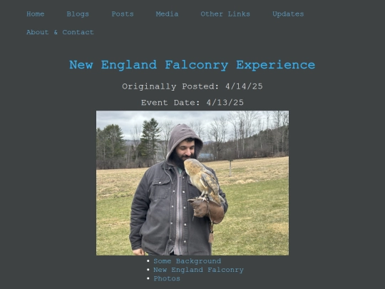 Blogs/Life/Falconry screenshot