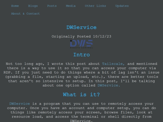 Blogs/Technology/Instructional/dw_service screenshot
