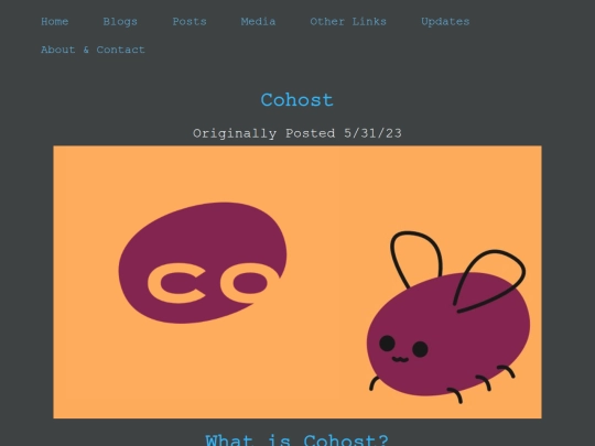 Blogs/Technology/Rant/Cohost screenshot