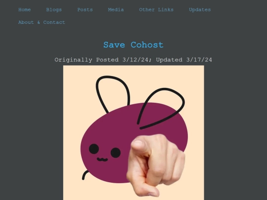 Blogs/Technology/Rant/Cohost_Rally screenshot