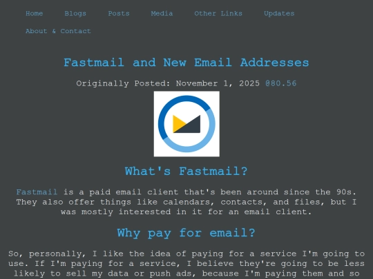 Blogs/Technology/Rant/Fastmail screenshot