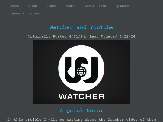 Blogs/Technology/Rant/Watcher_and_YouTube screenshot