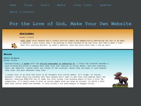 Posts/own_website screenshot