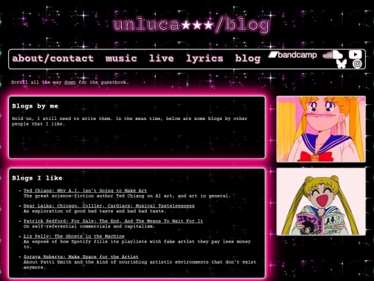 blog screenshot