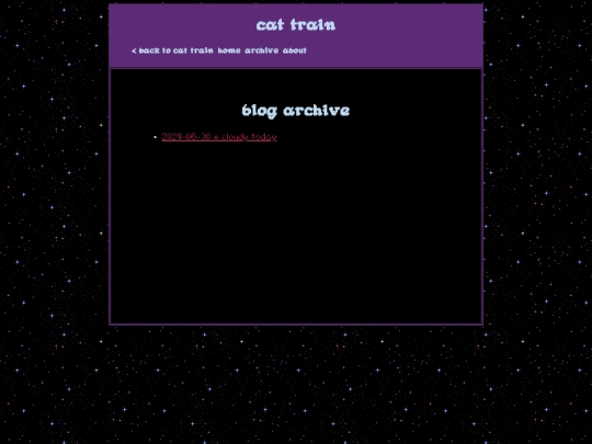 blog/archive screenshot