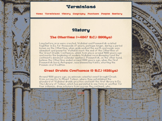verminland/history screenshot