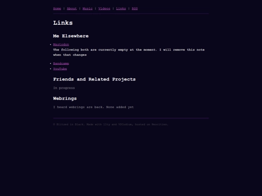 links screenshot