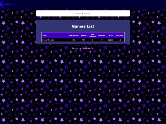 games/list screenshot