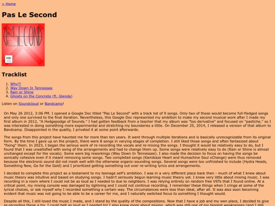 paslesecond/album screenshot